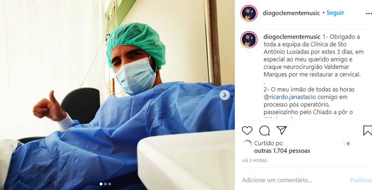 Post - Músico Diogo Clemente/Instagram