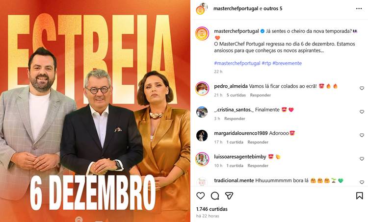 Publicação - RTP anuncia data de estreia do Masterchef Portugal